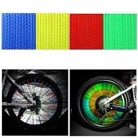 printemps Cycling Wheel Spoke Reflector Clips  Reflective Mount Clip Tube Warning Strip Made with 3M Scotchlite Reflective - B07FY52BNR